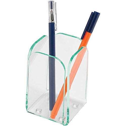 【中古】【未使用・未開封品】Lorell透明鉛筆カップ、クリア/グリーン