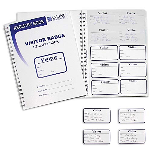 【中古】【未使用・未開封品】c-lineビジターバッジwithレジストリログ、150バッジperブック、1レジストリ( 97030?)