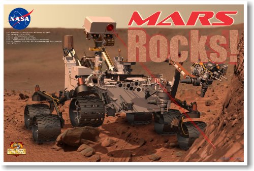 【中古】【未使用・未開封品】Mars Rocks 。Curiosity Rover???教室科学ポスター