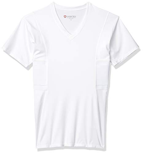 【中古】【未当て嵌める・未開封品】UnderTech Undercover ConcealmentメンズV素っ首プルオーバー L 白いこと