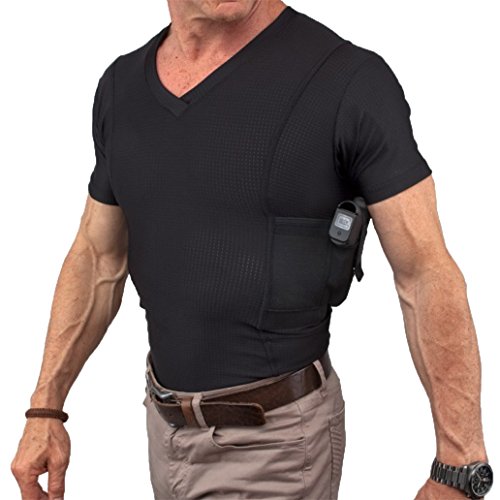 【中古】【未使用・未開封品】UnderTech Undercover ConcealmentメンズVネックシャツ ブラック