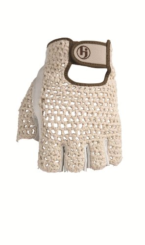 【中古】【未使用・未開封品】(Small) - HJ Glove Women's Snow White Original Half Finger Golf Glove, Small, Left Hand