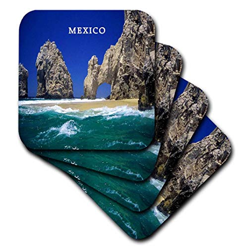 【中古】【未使用・未開封品】(set-of-4-Soft) - 3dRose cst_80687_1 Cabo San Lucas Mexico-Soft Coasters, set of 4