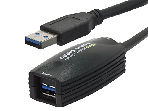【中古】【未使用・未開封品】Monoprice Monoprice USB-A to USB-A Female 3.0 Extension Cable - Active, Black, 15ft