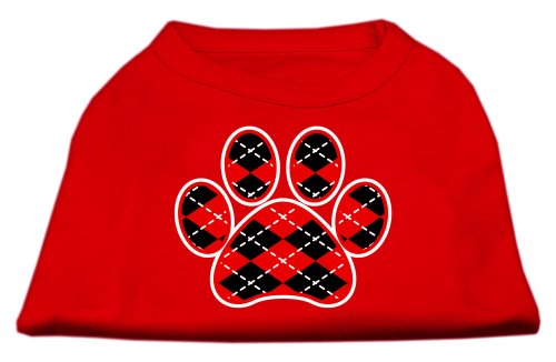 【中古】【未使用・未開封品】Mirage Pet Products 51-115 SMRD Argyle Paw Red Screen Print Shirt Red Sm - 10