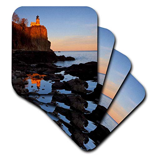 【中古】【未使用・未開封品】(set-of-4-Soft) - 3dRose cst_91374_1 Split Rock Lighthouse, Two Harbours, Minnesota US24 CHA0071 Chuck Haney Soft Coasters (Set of 4)｜AJIMURA-SHOP
