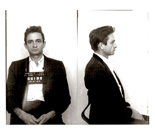 【中古】【未使用・未開封品】ジョニー・キャッシュMug Shot光沢ポスター写真Mugshot Walk LineリングFire 17\