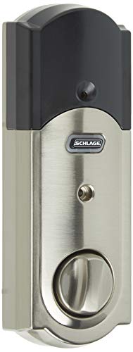 【中古】【未使用・未開封品】SCHLAGE Z-Wave Connect Camelot タッチスクリーン デッドボルト アラーム内蔵 サテンニッケル BE469 CAM 619 SmartThings Wink Iris 経由でAlex｜AJIMURA-SHOP