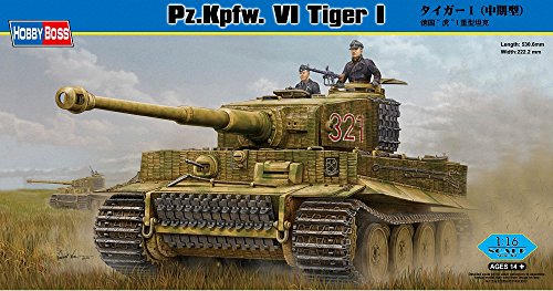 【中古】【未使用・未開封品】ホビーボス 1/16 タイガーI 中期型 プラモデル