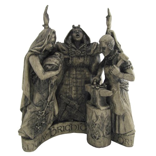 【中古】【未使用・未開封品】Dryad Design ケルト女神ブリジッド像 ストーン仕上げ