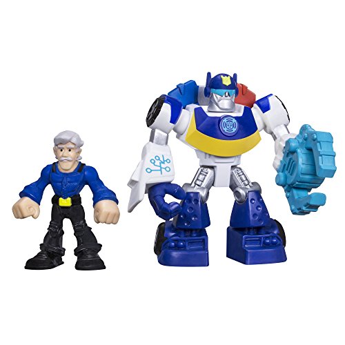 【中古】【未使用・未開封品】Playskool Heroes Transformers Rescue Bots Chase The Police-Bot and Chief Charlie Burns｜AJIMURA-SHOP