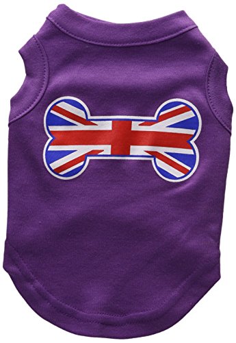 【中古】【未使用・未開封品】Mirage Pet Products 51-20 SMPR Bone Shaped United Kingdom - Union Jack Flag Screen Print Shirts Purple S - 10画像