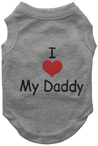 【中古】【未使用・未開封品】Mirage Pet Products 51-34 SMGY I Love My Daddy Screen Print Shirts Grey Sm - 10