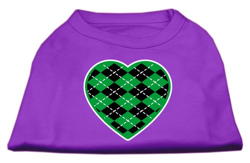 【中古】【未使用・未開封品】Mirage Pet Products 51-108 SMPR Argyle Heart Green Screen Print Shirt Purple Sm - 10