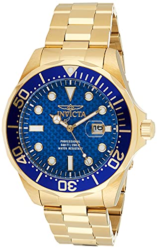 【中古】【未使用・未開封品】[インビクタ] 腕時計 Pro Diver 石英 47mm ケース ゴールド ステンレス鋼ストラップ 青ダイヤル 14357 メンズ [並行輸入品]