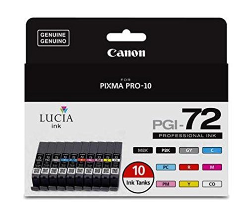 【中古】【未使用・未開封品】【並行輸入品】Canon PGI-72 10 Color Pack - Includes: Magenta Yellow Photo Cyan Photo Magenta Gray Red Chroma Optimizer Matte Black Phot｜AJIMURA-SHOP