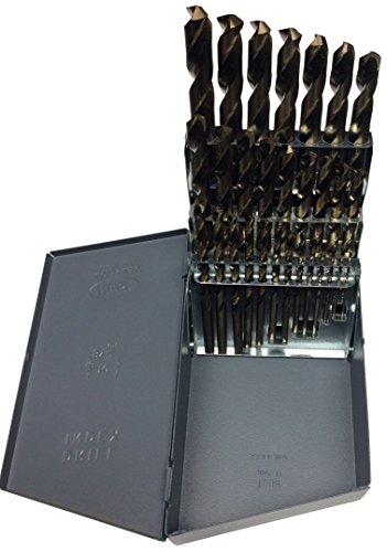 【中古】【未使用・未開封品】Drill America D/A29J-CO-SET 29 Piece Cobalt Steel Jobber Length Drill Bit Set in Metal Case, Gold Oxide Finish, Round Shank, Spiral Flu｜AJIMURA-SHOP