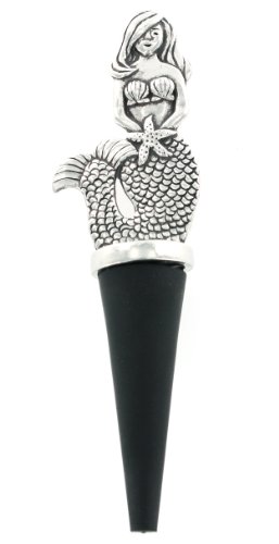 【中古】【未当て嵌める・未開封品】Pewter Nautical Mermaid Wine Bottle Topper by Basic Spirit [並行輸入品]