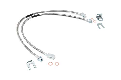 【中古】【未使用・未開封品】Rough Country Front ステンレスブレーキライン 87-06 Jeep TJ/YJ/XJ用 4-6インチ - 89702