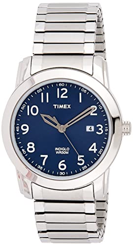 【中古】【未当て嵌める・未開封品】Timex T2P132 メンズステンレススチールシルバーブレスレットバンドブルーは、スマートウォッチダイヤル