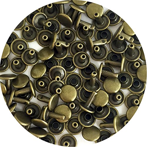 【中古】【未使用・未開封品】Springfield Leather Company's Antique Brass Medium Double Cap Rivets 100pk by Springfield Leather Company