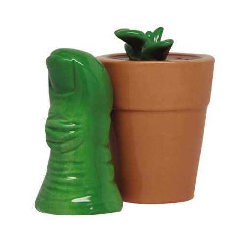 【中古】【未当て嵌める・未開封品】Salt \u0026 Pepper Shakers Set - GREEN THUMB New Ceramic Kitchen Gifts 9485