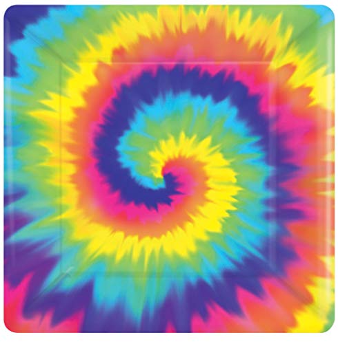 【中古】【未当て嵌める・未開封品】Feeling Groovy 60の主題メロディのParty Square Dessert Plates食器、紙、7in、8個容器に並べる