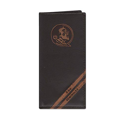 【中古】【未使用・未開封品】NCAA Florida State Seminoles Zep-Pro Pull-Up Leather Long Secretary Embossed Wallet, Brown
