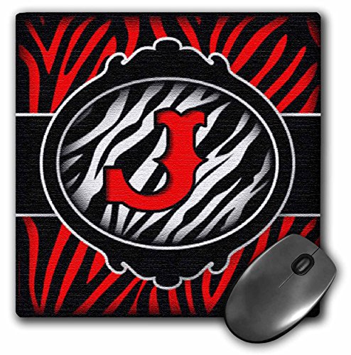 【中古】【未当て嵌める・未開封品】3drose Wicked Red Zebraすべり出し文字記号J???二十日鼠パッド、8?× 8in( MP _ 102897?_ 1?)