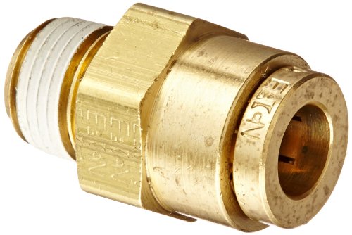 【中古】【未使用・未開封品】Eaton Weatherhead 1868X4 Brass CA360 D.O.T. Air Brake Tube Fitting, Male Connector, 1/8 NPT Male x 1/4 Tube OD by Weatherhead
