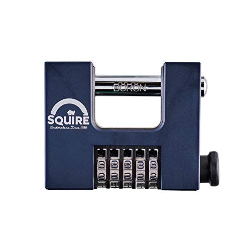 【中古】【未使用・未開封品】Squire (スクワイア) 高耐久南京錠 (CBW85) - 最も頑丈な回転シャックル - 5輪コンビネーションブロック南京錠 - 耐腐食性合金鋼 - 耐候性ロック