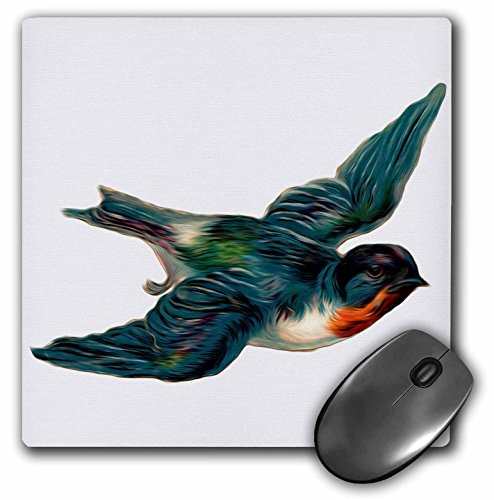 【中古】【未使用・未開封品】3drose LLC 8?x 8?x 0.25インチマウスパッド、ヴィンテージツバメ鳥図(MP 104615?_ 1?)
