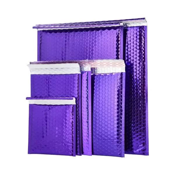 【中古】【未使用・未開封品】13.75 x 11 バブルポリメーラーパッド入り封筒 13.75 x 11インチ ピール\u0026シール パープル 50パック
