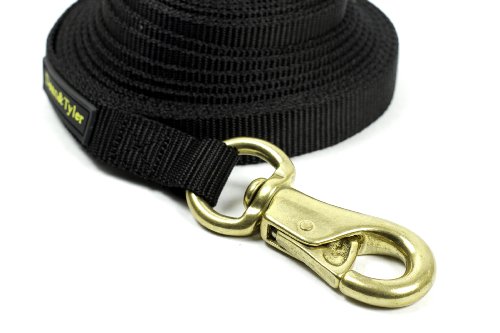 【中古】【未当て嵌める・未開封品】Dean \u0026 Tyler ダブルプライナイロン犬用先んじる 大きな金管楽器隙間付き添い人 60フート x 3/4in 黒いこと