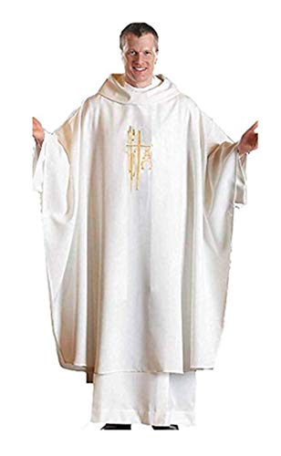 【中古】【未使用・未開封品】ローマ教皇 修道士 神父 カズラ チャジブル 司祭 カトリック 聖公会 ミサ ポンチョ 大人