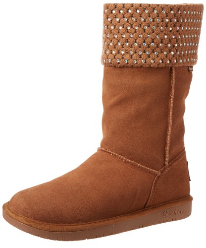 【中古】【未使用・未開封品】Skechers レディース シェルビー ミッドダイヤモンド スノーブーツ US サイズ: 5.5 カラー: ブラウン