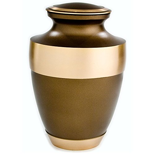 【中古】【未使用・未開封品】(Chestnut) - Athens Chestnut Adult Cremation Urn by Beautiful Life Urns - Classic, Elegant Brass Funeral Urn (Large)