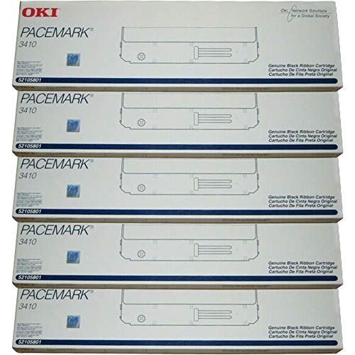 【中古】【未使用・未開封品】Wholesale CASE of 5???Okiデータ52105801プリンタribbon-matrixナイロンプリンタリボン、for Pacemark 3410、ブラック