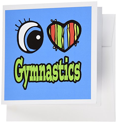 【中古】【未使用・未開封品】Dooni Designs Eye Heart I Love Designs???Bright Eye Heart I Love Gymnastics???グリーティングカード Set of 12 Greeting Cards画像