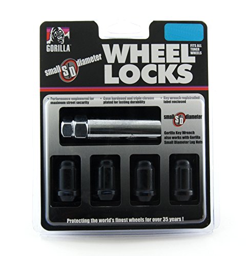 【中古】【未当て嵌める・未開封品】Gorilla Automotive 21631BC 黒いことクローム 小みち車輪鍵を掛ける (12粍 x 1.50スレッドサイズ)