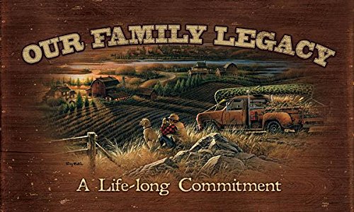 【中古】【未使用・未開封品】Our Family Legacy 18?" x 30?" Wood Sign by Terry Redlin|AJIMURA-SHOP