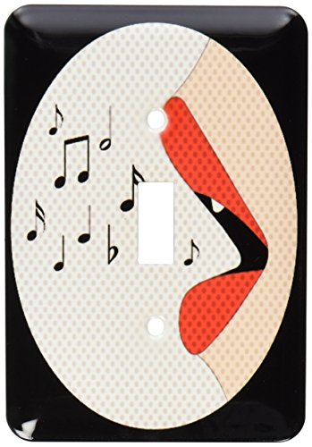 【中古】【未使用・未開封品】3drose LLC lsp _ 110659?_ 1赤い唇Singing音楽ノートSingle切り替えスイッチ