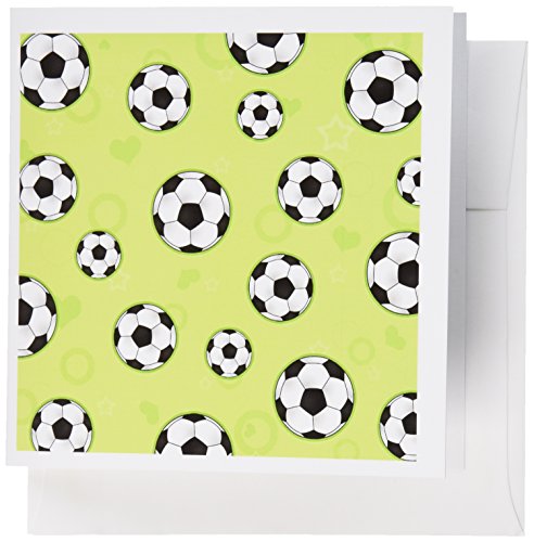 【中古】【未当て嵌める・未開封品】Janna Salak Designs運動競技???キュート緑であることSoccer Star Print???グリーティングカード Set of 6 Greeting Cards