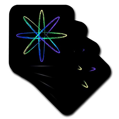 【中古】【未使用・未開封品】(set-of-4-Soft) - 3dRose cst_111551_1 Psychedelic Atom-Soft Coasters, Set of 4｜AJIMURA-SHOP 11,147円