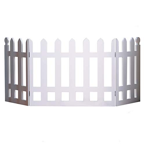 【中古】【未使用・未開封品】White Picket Fence Folding Pet Gate by Etna