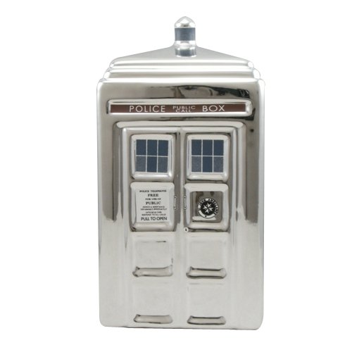 【中古】【未使用・未開封品】ドクター?フー50周年記念シルバーセラミック貯金箱 Doctor Who 50th Anniversary Silver Ceramic Money Box