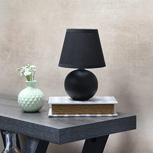【中古】【未使用・未開封品】Simple Designs LT2008-BLK Mini Ceramic Globe Table Lamp, Black by All The Rages [並行輸入品]