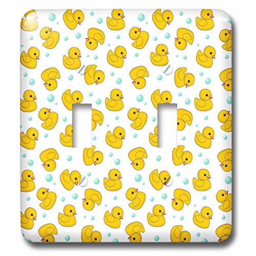 【中古】【未使用・未開封品】3drose LLC lsp _ 112951?_ 2キュートRubber DuckパターンイエローDucks Kawaii Ducky Duckie Duckies And Soap Bubbles Onホワイトダブル切り|AJIMURA-SHOP