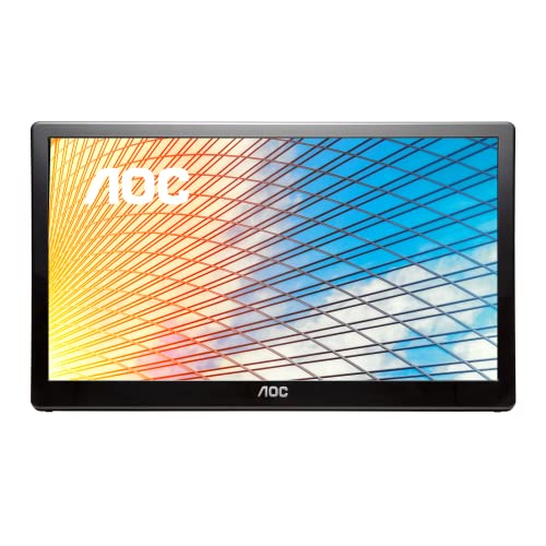 【中古】【未使用・未開封品】AOC e1659Fwu 16-Inch Ultra Slim 1366x768 Res 200 cd/m2 Brightness USB 3.0-Powered Portable LED Monitor w/ Case by AOC