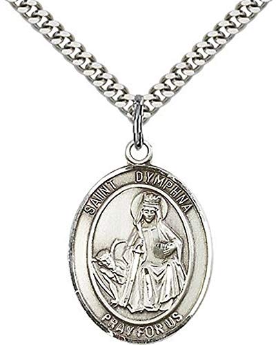 【中古】【未使用・未開封品】楕円形聖Dymphna Medal With Prayerカード